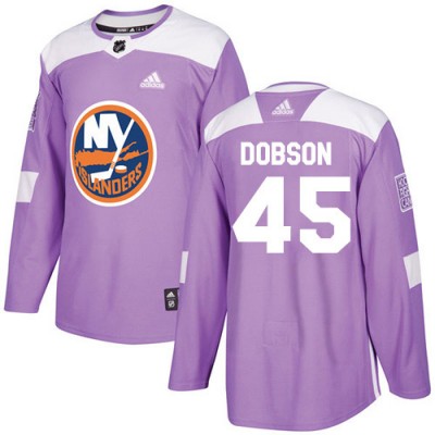 Adidas New York Islanders #45 Noah Dobson Purple Authentic Fights Cancer Stitched NHL Jersey